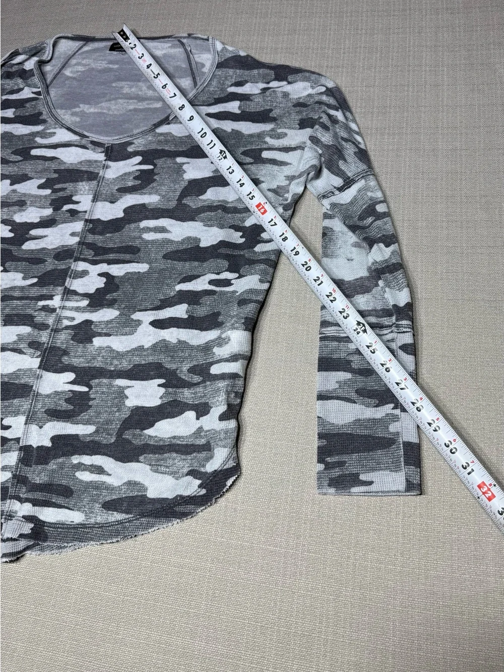 Lucky Brand Grey Camouflage Long Sleeve Tee - Picture 5 of 5